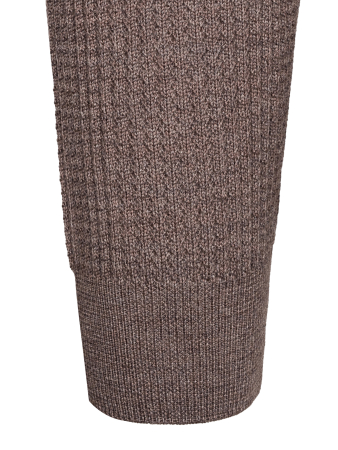 Поло, ворот стойка, пуговицы, однотон., дл/рукав (480, Темно-коричн., 46)