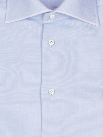 Сорочка, Ravazzolo, однотонная, длин. рукав (001, Голубой/Белый, 39)