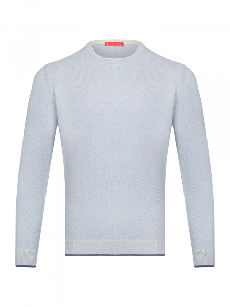 Джемпер, круглый ворот, длин. рукав (0003, Голубой, 58 - 3XL     )