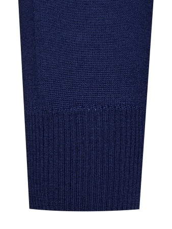 Поло, на пуговицах, длин. рукав, однотон. (94171, Синий, 52 )