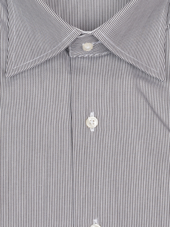 Сорочка, Verita, ДР, в полоску, Classic Fit (017, Черный, 41/42)