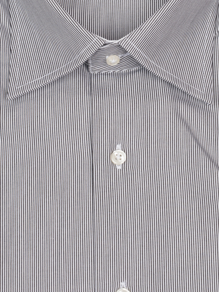 Сорочка, Verita, ДР, в полоску, Classic Fit (017, Черный, 39/40)