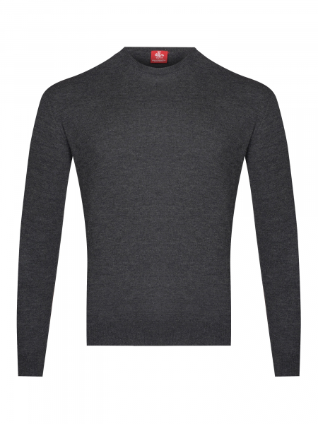 Джемпер, круглый ворот, длин. рукав (27, Темно-серый, 48 - S )