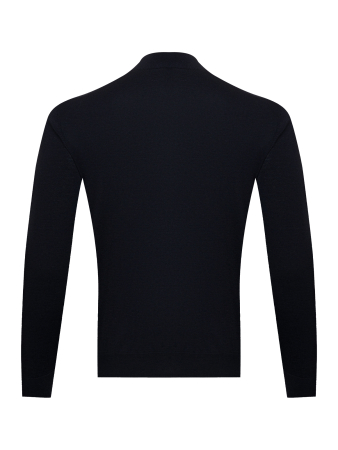 Кардиган на молнии,  длинный рукав, однотонный (00026, Темно-синий, 52 - L  рукав 64 см)