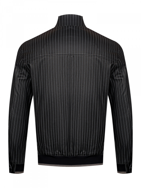 Куртка, Torras, полоска, врез. карман, стойка, молния (04580, Черный, 52 - L)