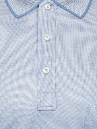 Поло однотонное, короткий рукав, рубчик (223, Голубой, 52 - L  рукав 28 см)