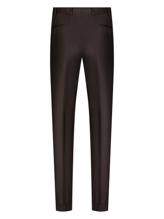 Брюки, Regent, классика,с  защипами (380, Коричневый, 52, 6)