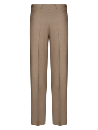 Брюки, Ravazzolo, средне-притал., с защипами, однотон. (58471, Коричневый, 60, R)
