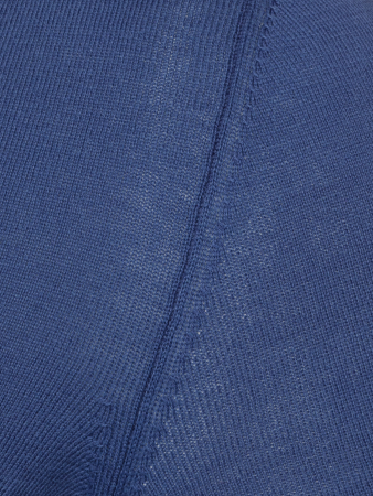 Джемпер,SLIM, круглый ворот, корот.рукав,карман, однотон. (080, Синий, 48)