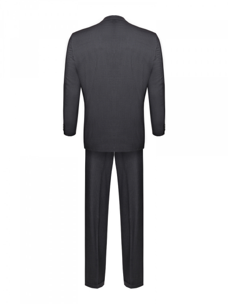 Костюм, Jaguar, классика, мелк.полоска, 3 пугов., 2шл (19, Черный, 48, 6)