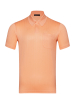 Поло ЕМ, однотонное, фактурная полоска, короткий рукав (C10, Коралловый, 50 - M  рукав 25 см)