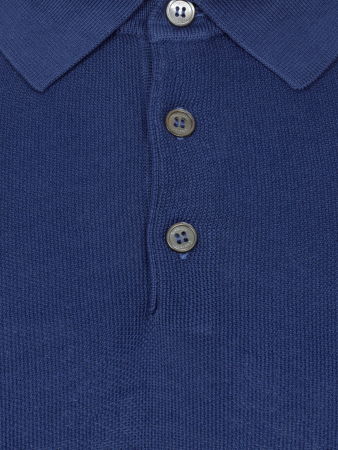 Поло SLIM, на пуговицах, короткий рукав, однотонное (080, Синий, 56 )