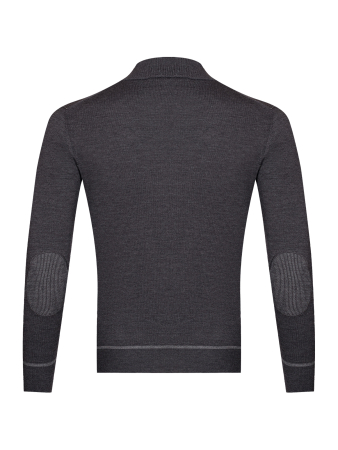 Кардиган, острый ворот, пуг., дл/рук. (121, Серый, 60)