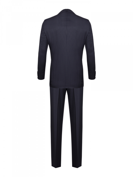 Костюм, Ravazzolo, средне-притал, полоска, 2 пугов. (16861, Черный, 52 , R)