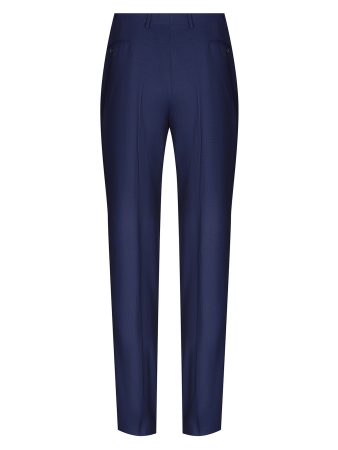 Брюки, Ravazzolo, средне-притал., с защипами, однотон. (12198, Темно-синий, 54 , R)