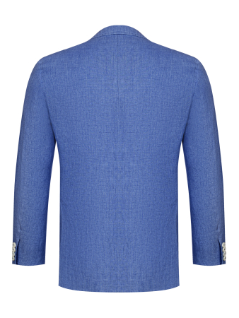 Пиджак, средне- притал., однобортный, однотон. (16409, Голубой, 52, L)