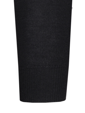 Поло, на пуговицах, длин. рукав, однотон. (94058, Черный, 50)