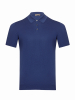 Поло SLIM, на пуговицах, короткий рукав, однотонное (080, Синий, 50)