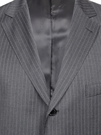 Костюм, Jaguar, классика, полоска, 3 пугов./1борт, 2шл (18, Темно-серый, 52 , 4)