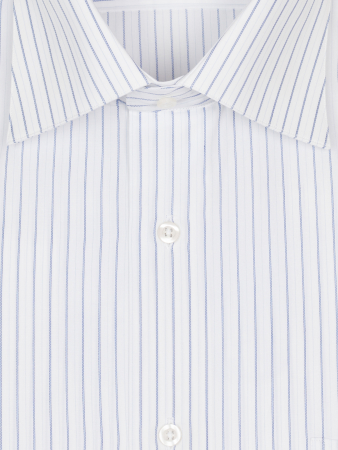 Сорочка, длинный рукав, классика, полоска (260, Серый, 41/42)