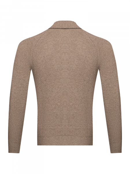 Кардиган, V - вырез, на пуговицах, длин. рукав (011, Коричневый, 50 - M)