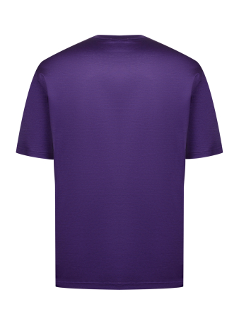 Футболка , круглый ворот, карман, короткий рукав (779, Темно-сиреневый, 62-5XL     рукав 29 см)