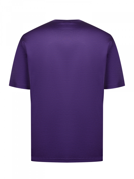 Футболка , круглый ворот, карман, короткий рукав (779, Темно-сиреневый, 62-5XL     рукав 29 см)