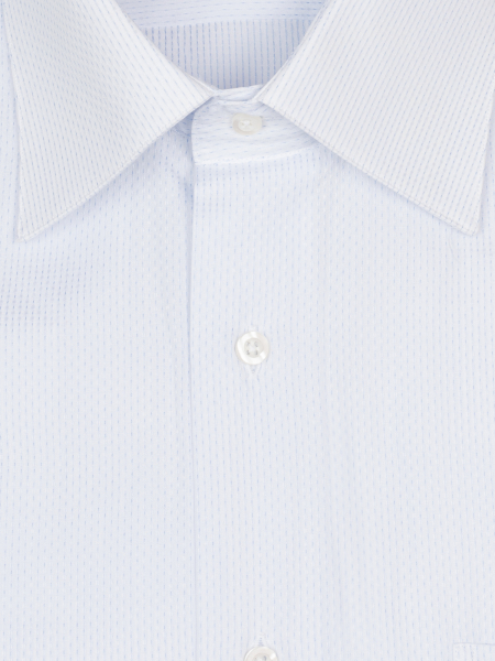 Сорочка, длинный рукав, классика, рубчик (230, Голубой, 39/40)