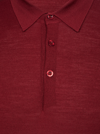 Поло, на пуговицах, дл/рукав (169, Вишня, 48)