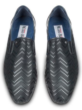 Слиперы, Mario  Bruni (702, Синий, 44, 100% кожа, Кожа телячья 100%)