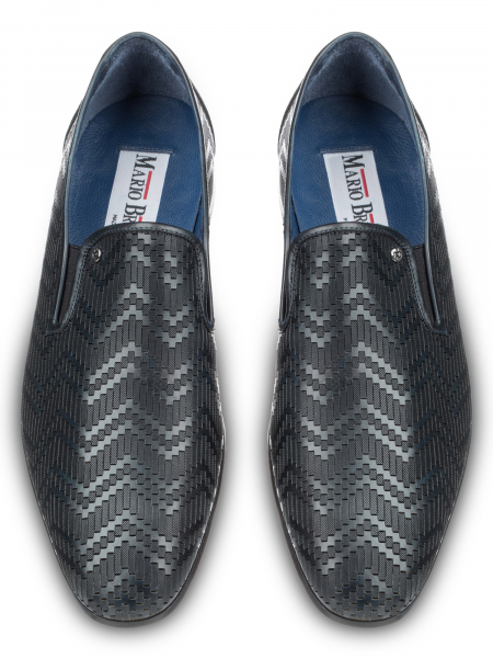 Слиперы, Mario  Bruni (702, Синий, 44, 100% кожа, Кожа телячья 100%)