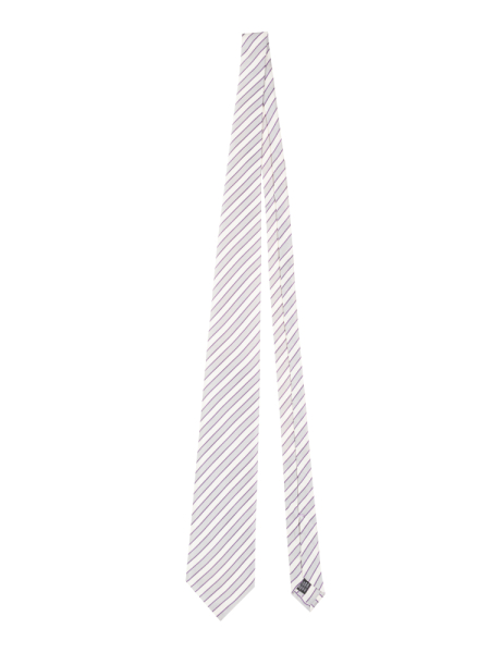 Галстук, S.M.Tauzen, в полоску (15, Белый/Св.серый, 150 см)
