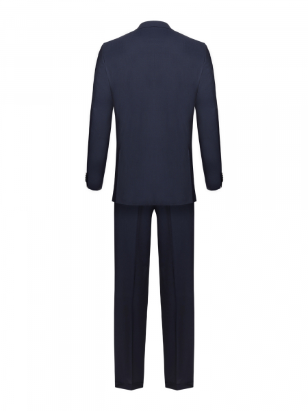 Костюм, Jaguar, классика, однотон., 3 пугов., 2шл (29, Темно-синий, 44, 6)