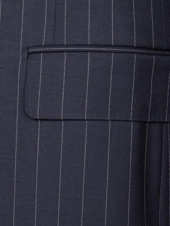 Костюм, средне-притал, полоска-строчка, 3 пугов. (14295, Т-синий в бел.пол., 54 , R)