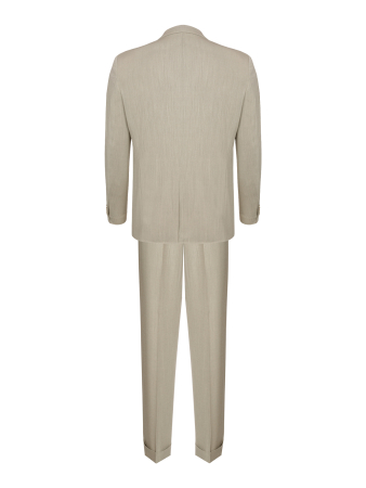 Костюм, U.S.Polo, классика, однотон., 3 пугов./прорез.карм.с клап., 1шл, б.кл.с манж. (513, Бежевый, 48, 6)