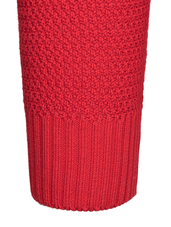 Джемпер, круглый ворот, длинный рукав, однотонный (006, Красный, 50 - M     рукав 62 см)