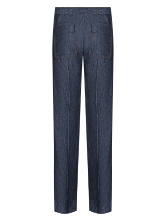 Брюки, Enrico Marinelli, однотонные_ (400, Темно-синий, 44)