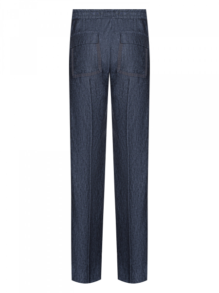 Брюки, Enrico Marinelli, однотонные_ (400, Темно-синий, 42)