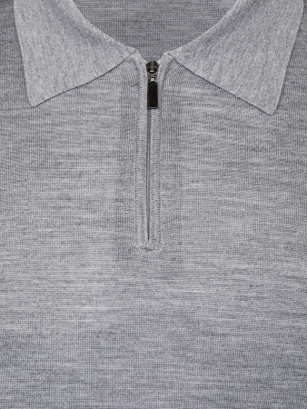 Поло на молнии , дл/рукав (150, Серый, 58 )