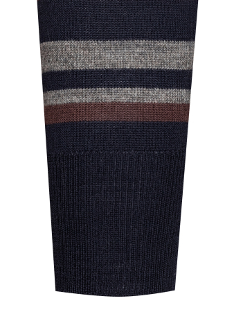 Джемпер, круглый ворот, в полоску (488, Черный, 48 - S )