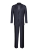 Костюм, средне-притал, полоска-строчка, 3 пугов. (14295, Т-синий в бел.пол., 54 , R)