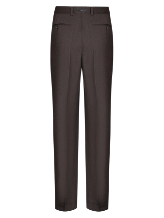 Брюки BOY,  c защип., манжеты, однотон. Jaguar (39, Темно-коричневый, 50, 6)