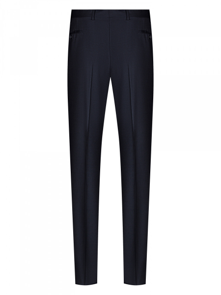 Брюки, Ravazzolo, средне-притал., с защипами, сетка (89856, Синий, 56 , R)