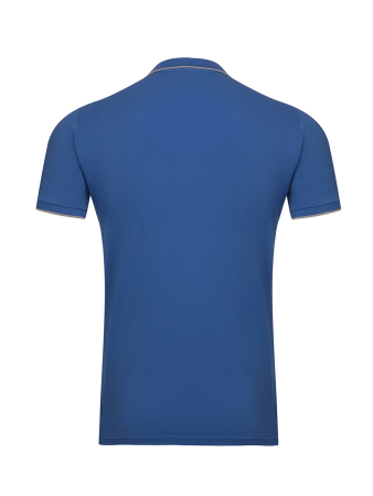 Поло ,короткий рукав, однотонное (99057, Синий, 56 - XXL     рукав 22 см)