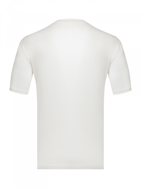 Футболка однотонная, круглый ворот, короткий рукав (690, Кремовый, 56 - XXL  рукав 24 см)