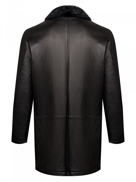 Дубленка, Torras, ворот - норка, подстежка - норка, (01120, Черный, 58 - 3XL     )