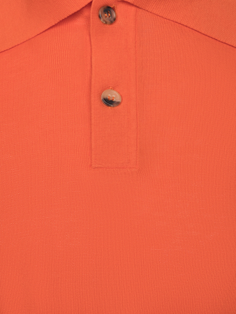 Поло, длинный рукав, однотонное (006, Морковный, 48)