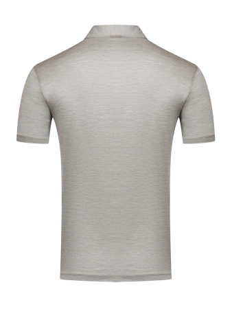 Поло однотонное, короткий рукав, скрытые пуговицы (336, Бежевый, 56 - XXL  рукав 24 см)