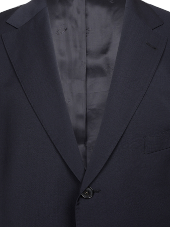 Костюм, Jaguar, классика, однотон., 3 пугов./1борт, 2шл (29, Темно-синий, 58 , 6)