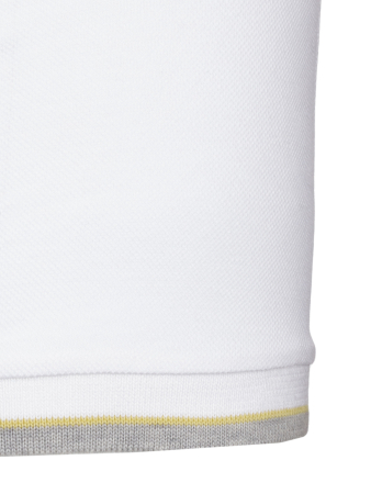 Поло, на пуговицах,  кор/рук., однотон. (001, Белый, 50)